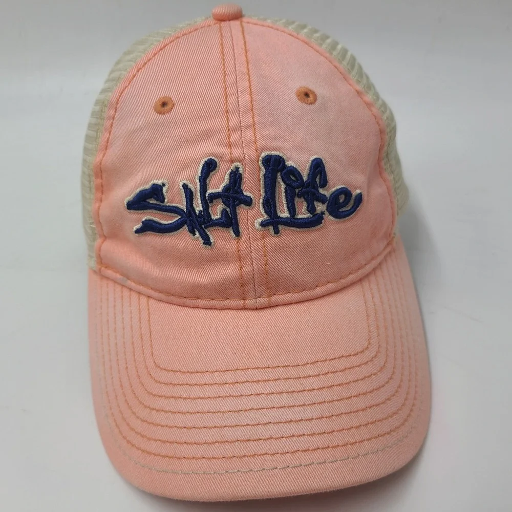 Salt Life Hat Snapback‎ Trucker Mesh Pink Beige Blue Beach Surf Outdoors Adult